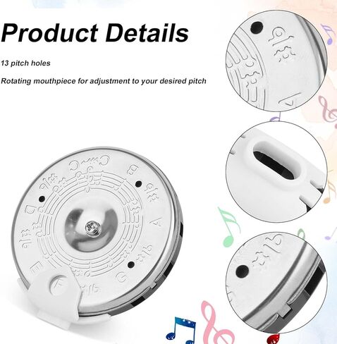 2pcs 13 Tone Pitch Pipe, High Sensitivity Chromatic C-C Scale Pitch Pipe Tuner Music Tuning Accessories for Guitar Bass Violin Cello Ukulele Singers & More in Saudi Arabia
