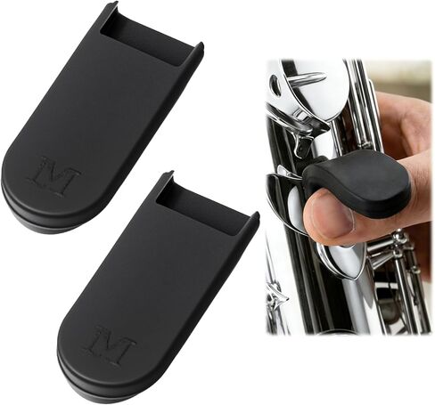 2Pcs Saxophone Thumb Rest, Black Silicone Sax Thumb Finger Cushion Pad Comfortable Saxophone Thumbs Finger Rest Pad Accessories for Tenor Baritone Saxophones in Saudi Arabia