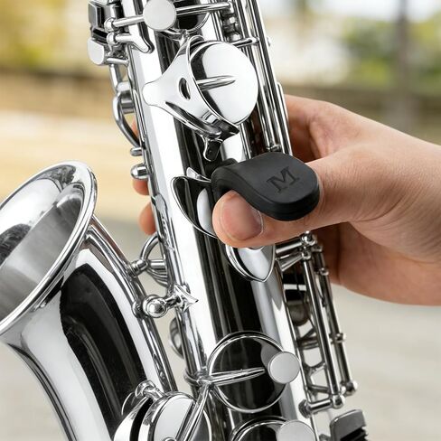 2Pcs Saxophone Thumb Rest, Black Silicone Sax Thumb Finger Cushion Pad Comfortable Saxophone Thumbs Finger Rest Pad Accessories for Tenor Baritone Saxophones in Saudi Arabia