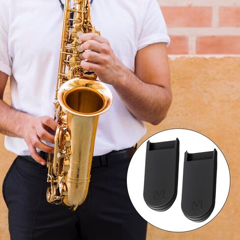 2Pcs Saxophone Thumb Rest, Black Silicone Sax Thumb Finger Cushion Pad Comfortable Saxophone Thumbs Finger Rest Pad Accessories for Tenor Baritone Saxophones in Saudi Arabia