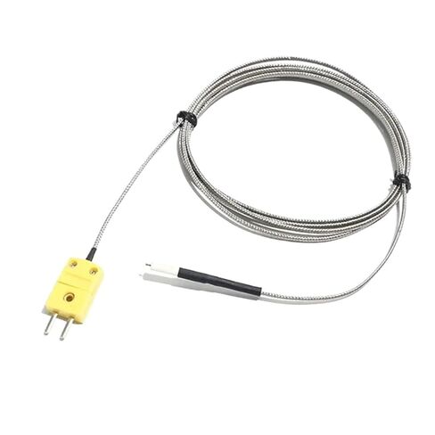 K-Type Thermocouple Lead Wire 1/2/3/4/5M with Plugs Charger Exposed Ceramic Bead Sensing Probe Surface Temperature Monitoring 1Pcs(Cable Length 5m) in Saudi Arabia