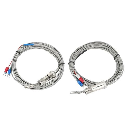 K Type Thermocouple Spring Install M12*1.5 Thread 5M Wire Temperature Sensor Stainless Steel K/j 1Pcs(M12 K Type 5M) in Saudi Arabia