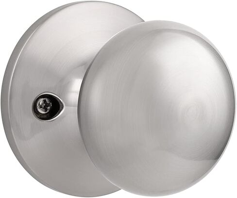 Probrico Dummy Door Knobs,Stain Nickel Finish, Single Side Flat Ball Style, Non-Turning Closet French Door Handles, 6 Pack in Saudi Arabia