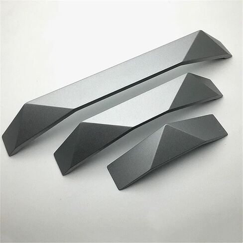 Simple Golden Gray Black Cabinet Door Drawer Pulls Cupboard Furniture Handles Hardware 1Pcs(Dumb Black 64mm) in Kuwait