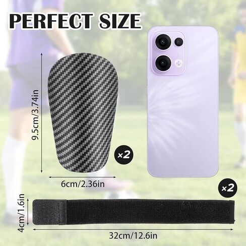 Mini Shin Guards Soccer, Sturdy Small Shin Pads with Adjustable Straps, 3.74x2.36in/9.5x6cm Comfortable Lightweight Mini Shinguards Protective Equipment for Youth Toddler Kids Boys Girls in Saudi Arabia