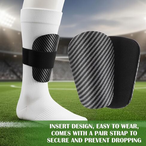 Mini Shin Guards Soccer, Sturdy Small Shin Pads with Adjustable Straps, 3.74x2.36in/9.5x6cm Comfortable Lightweight Mini Shinguards Protective Equipment for Youth Toddler Kids Boys Girls in Saudi Arabia