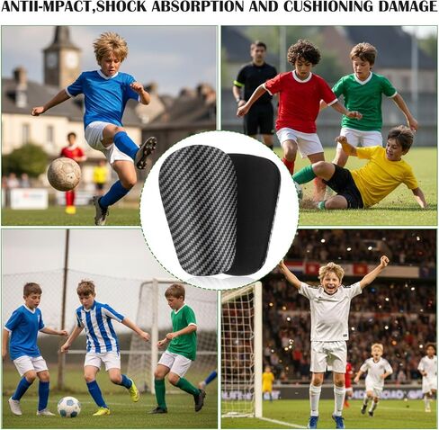Mini Shin Guards Soccer, Sturdy Small Shin Pads with Adjustable Straps, 3.74x2.36in/9.5x6cm Comfortable Lightweight Mini Shinguards Protective Equipment for Youth Toddler Kids Boys Girls in Saudi Arabia