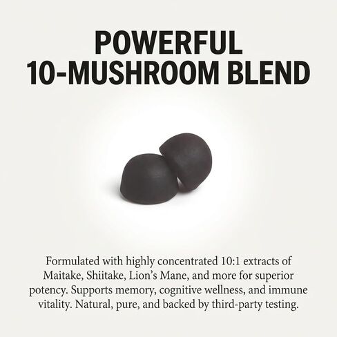 Mushroom Extract Complex Gummy - Supports Immunity & Energy, Memory and Cognition, Vegan - 60 Count, in Saudi Arabia