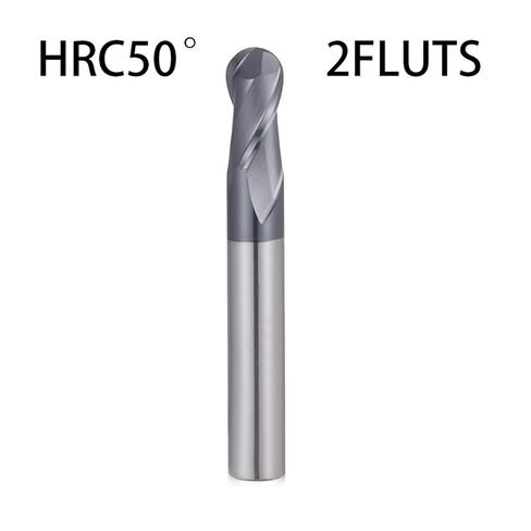الكرة الأنف نهاية مطحنة القاطع CNC راوتر بت التنغستن كربيد مزدوج الناي طحن أداة HRC50 55 65 R1 R2 in Kuwait