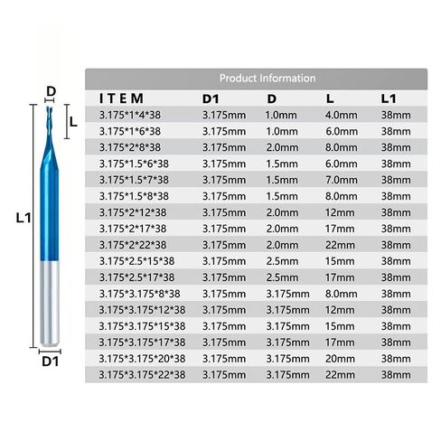 1 قطعة 2 الناي مربع الأنف نهاية مطحنة 3.175/4/6/8/10/12 مللي متر عرقوب CNC راوتر بت الصلبة كربيد دوامة قاطعة المطحنة لأداة نجارة in Kuwait