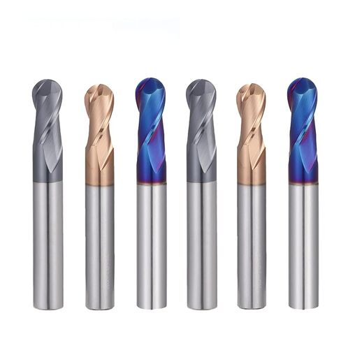 Ball Nose End Mill Cutter CNC Router Bits Tungsten Carbide Double Flute Milling Tool HRC50 55 65 R1 R2 in Kuwait