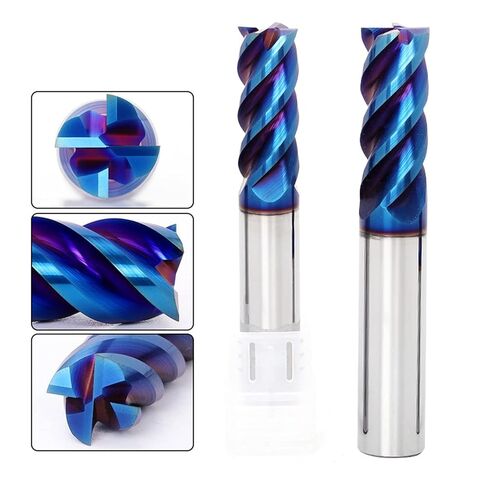 End Mill Sets 4 Flutes HRC50° HRC55° HRC65° Spiral CNC Router Bit 1mm to 20mm 4F for Wood Aluminum Steel Titanium in Kuwait