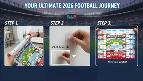ملصق الرسم البياني الجداري لكأس العالم 2026 من Julyxi - متتبع جدول بطولات الفريق 48، مقاوم للماء 31.5 بوصة × 23.6 بوصة - ديكور جدار كرة القدم وهدية مثالية للمعجبين in Kuwait