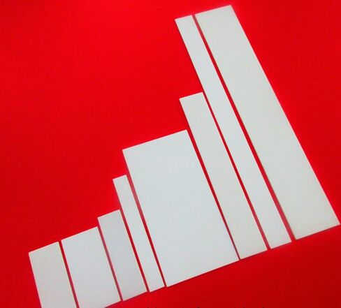 Alumina Ceramic Square Sheet, Alumina Ceramic Insulating Sheet White Multiple Sizes(15X55X1mm) in Saudi Arabia