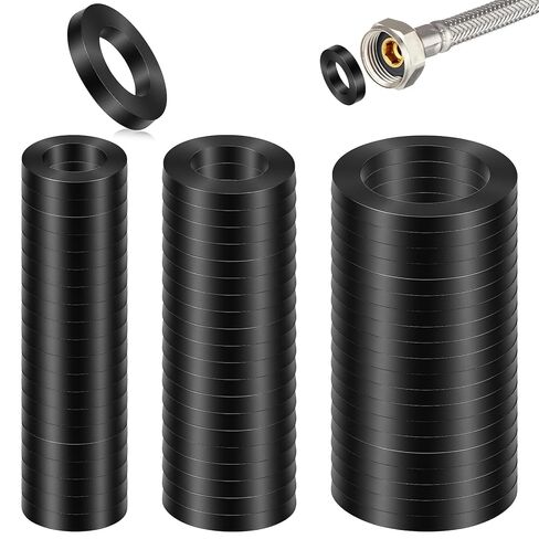 60 Pcs Shower Head Gasket,Rubber Sealing Gaskets Rings Shower Head Hose Washers O-Rings Leakproof Plumbing Seals for Faucet Garden Connector(1/2 Inch, 3/4 Inch,1 Inch) in Saudi Arabia