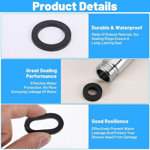 60 Pcs Shower Head Gasket,Rubber Sealing Gaskets Rings Shower Head Hose Washers O-Rings Leakproof Plumbing Seals for Faucet Garden Connector(1/2 Inch, 3/4 Inch,1 Inch) in Saudi Arabia