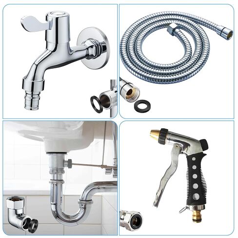 60 Pcs Shower Head Gasket,Rubber Sealing Gaskets Rings Shower Head Hose Washers O-Rings Leakproof Plumbing Seals for Faucet Garden Connector(1/2 Inch, 3/4 Inch,1 Inch) in Saudi Arabia