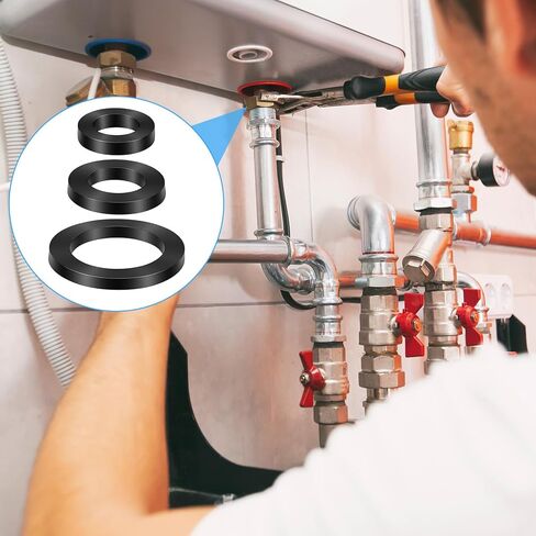 60 Pcs Shower Head Gasket,Rubber Sealing Gaskets Rings Shower Head Hose Washers O-Rings Leakproof Plumbing Seals for Faucet Garden Connector(1/2 Inch, 3/4 Inch,1 Inch) in Saudi Arabia