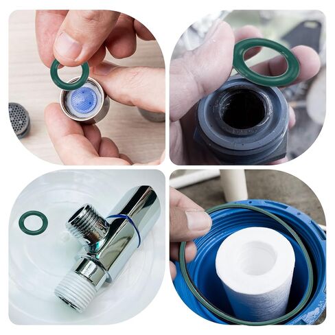 PATIKIL Fluorine Rubber O-Ring 14.5mm OD 11.5mm ID 1.5mm Width, 20Pcs Metric FKM Sealing Gasket Replacement for Seal Plumbing and Faucet Hose Machinery Plumbing Valves, Green in Saudi Arabia