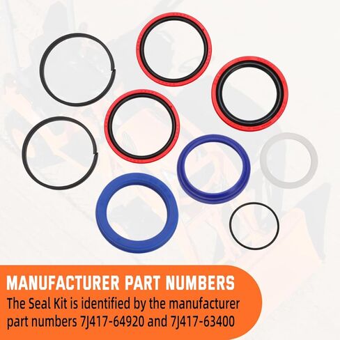 Seal Kit for Kubota Compact Tractor Loader LA1153S, LA1154A, LA1154S, LA1154E, LA1154SU - 7J417-64920 7J417-63400 in Saudi Arabia