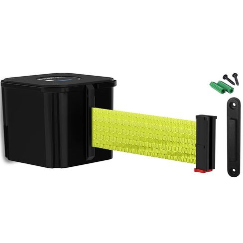 WM412 Retractable Belt Wall Mounted Yellow Crowd Control Barrier and Receiving End, 15' Yellow Belt in Saudi Arabia