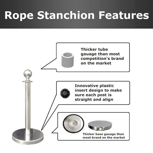 Custom Short Rope Queue Stanchion Barrier. Perfect for Car Show, Art Gallary, Museum or Luxury Item Exhibit. Showcase Without Taking Spotlights Away. VIP Crowd Control (Taper Mirror 72" WHT Velvet) in Saudi Arabia