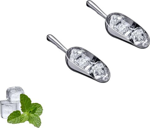 Amazing Abby - Elsa - 5-Ounce Aluminum Ice Scoops (Set of 2), Cast Aluminum Utility Scoops, Food-Grade, Good for Home and Commercial Use, NOT Dishwasher-Safe, Hand-Wash Recommended in Saudi Arabia