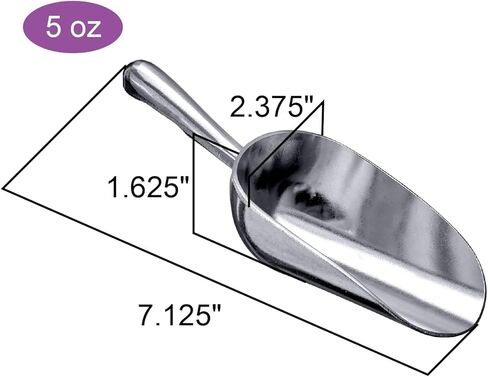 Amazing Abby - Elsa - 5-Ounce Aluminum Ice Scoops (Set of 2), Cast Aluminum Utility Scoops, Food-Grade, Good for Home and Commercial Use, NOT Dishwasher-Safe, Hand-Wash Recommended in Saudi Arabia