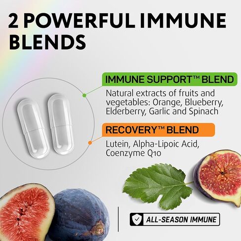 Daily Multivitamin for Energy & Immune Support - Zinc, Vitamins A B6 B12 C D E, Biotin, Lutein, Folate, Folic Acid, Selenium, Copper, Calcium 25mg - Multimineral Supplement for Women Men, 60 Capsules in Kuwait