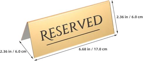 Reserved Table Name Cards Elegant Gold Acrylic Reserved Seating Signs for Weddings Anniversaries and Dinner Parties Identification for Guest Seating Management in Saudi Arabia