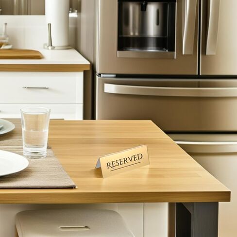 Reserved Table Name Cards Elegant Gold Acrylic Reserved Seating Signs for Weddings Anniversaries and Dinner Parties Identification for Guest Seating Management in Saudi Arabia