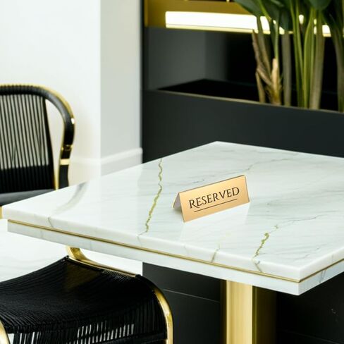 Reserved Table Name Cards Elegant Gold Acrylic Reserved Seating Signs for Weddings Anniversaries and Dinner Parties Identification for Guest Seating Management in Saudi Arabia