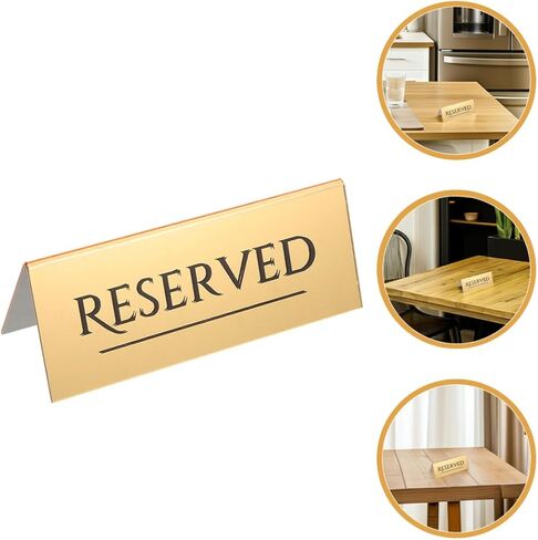 Reserved Table Name Cards Elegant Gold Acrylic Reserved Seating Signs for Weddings Anniversaries and Dinner Parties Identification for Guest Seating Management in Saudi Arabia