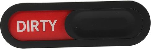 OUNONA Dishwasher Clean Dirty Sign Oval Black Red Necessity Indicator Design for Home Decor Organization in Saudi Arabia