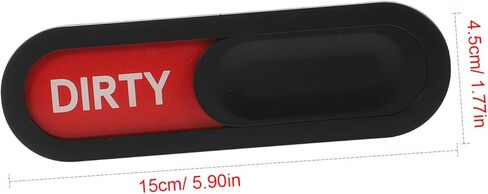 OUNONA Dishwasher Clean Dirty Sign Oval Black Red Necessity Indicator Design for Home Decor Organization in Saudi Arabia
