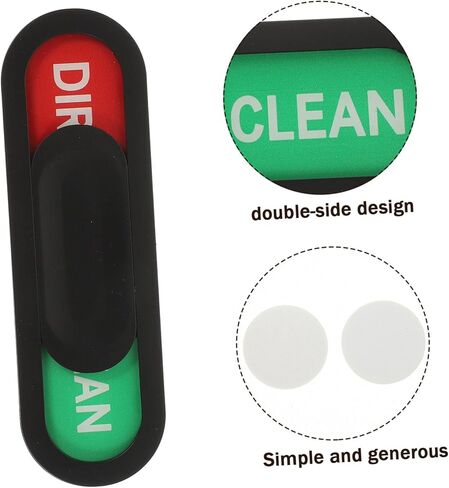 OUNONA Dishwasher Clean Dirty Sign Oval Black Red Necessity Indicator Design for Home Decor Organization in Saudi Arabia