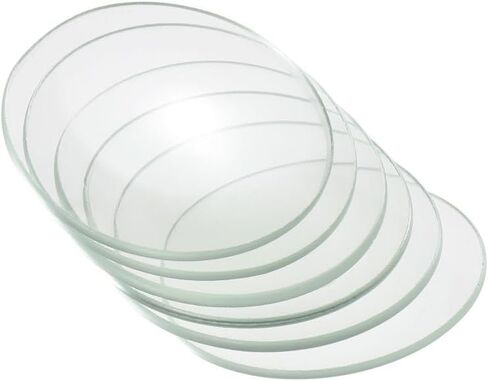 12Pcs/lot Flat Glass Beaker Flask Cover Dia 50/60/70/80/90/100mm Smooth Edges Chamfered Arc Laboratory Watch Glass Evaporating Dish(50mm) in Saudi Arabia