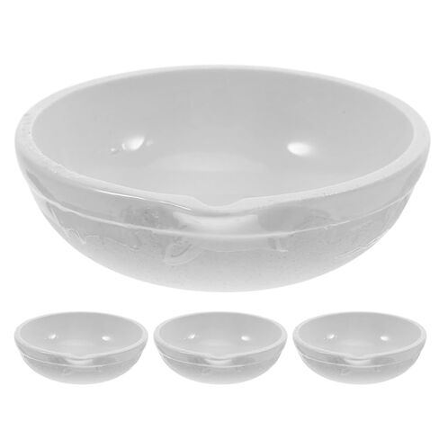 4pcs Porcelain Evaporating Dish with Spout - 50ml High-Temperature Resistant Basin Round Form for Lab Heating, Mixing, and Scientific Teaching, 30x67mm in Saudi Arabia