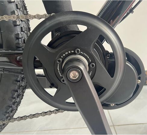 حلقة سلسلة 42T للمحرك المتوسط ​​TONGSHENG TSDZ8، حارس سلسلة مدمج، إزاحة أقل 4 مم مقارنة بسلسلة الأسهم 44T in Kuwait