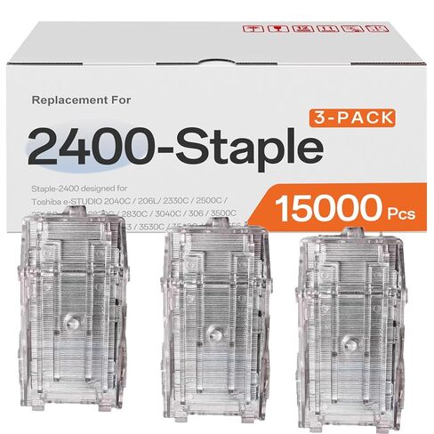 3-Pack 2400 Staples Replacement for Toshiba 2400 Staple 15,000 Pcs in Saudi Arabia