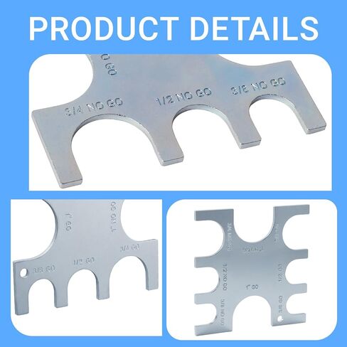 23080 PEX Crimp Tool Go/No-Go Gauge,PEX Crimp Ring Gauge for 3/8", 1/2", 3/4" &1"Crimp Rings,3/8 Inch Plumbing Fittings in Kuwait