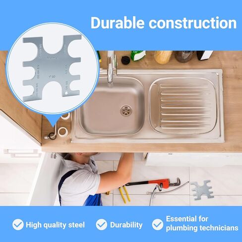 23080 PEX Crimp Tool Go/No-Go Gauge,PEX Crimp Ring Gauge for 3/8", 1/2", 3/4" &1"Crimp Rings,3/8 Inch Plumbing Fittings in Kuwait