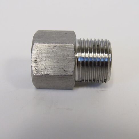 محول من الفولاذ المقاوم للصدأ 3/8 بوصة NPT أنثى × 3/8 بوصة BSPP ذكر مع غسالة مانعة للتسرب، غسالة فولاذية مطلية بالزنك مع ختم Buna-N، أقصى ضغط 3700 رطل لكل بوصة مربعة، نطاق درجة الحرارة -30 درجة فهرنهايت إلى 200 درجة فهرنهايت in Kuwait