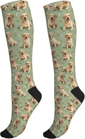 جوارب ضغط لطيفة للكلاب للنساء والرجال، جوارب عالية للركبة للممرضات والجري والسفر الرياضي، هدية لمحبي الكلاب in Kuwait