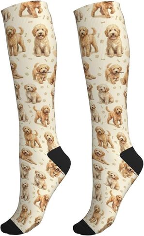 Cute Dog Compression Socks Women Men, Knee High Stockings For Nurse Running Travel Athletic, Dog Lover Gift in Saudi Arabia
