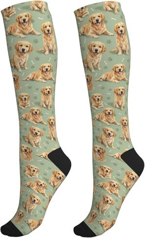 Cute Dog Compression Socks Women Men, Knee High Stockings For Nurse Running Travel Athletic, Dog Lover Gift in Saudi Arabia