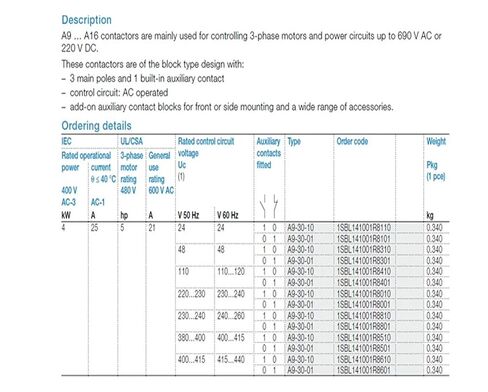 مرحل التيار المتردد AC N44E 220-230 فولت 50 هرتز 230-240 فولت 60 هرتز in Kuwait