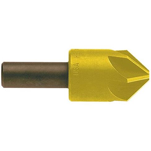 KEO 55508-TiN CO 6FLT SK Countersinks, 0.625" Cutting Diameter, 60 Degree Cutting Angle, 2.25" Cutting Length, 3/8" Shank Diameter, 2.25" Length, Cobalt, TiN Coating, 5/8" (Pack of 6) in Saudi Arabia
