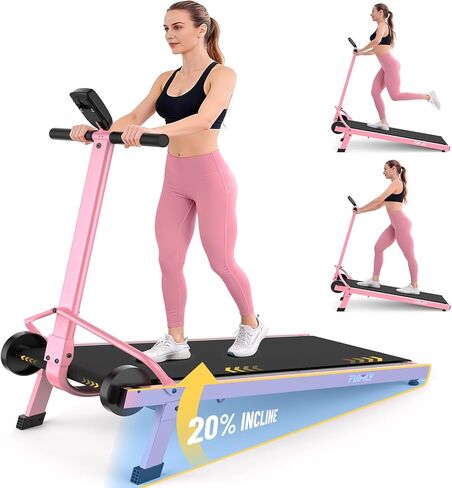 جهاز سير للمشي مع ميل بنسبة 20%، وسادة مشي يدوية قابلة للطي مع شريط مقبض، سعة 500 رطل، سطح غير قابل للانزلاق، ميل ثابت، شاشة رقمية، تصميم مدمج للمنزل/صالة الألعاب الرياضية/داخلي/خارجي in Kuwait