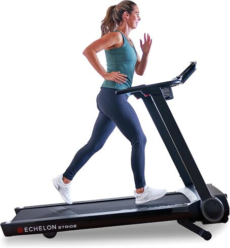 Echelon Stride Treadmill , Smart Foldable, 300 Lb Capacity, Motorized Incline, Comfortable Air Cushioning Deck , Elevate Home Workouts, Easy Storage, USB Charging Port + 30-Day Free Membership in Kuwait